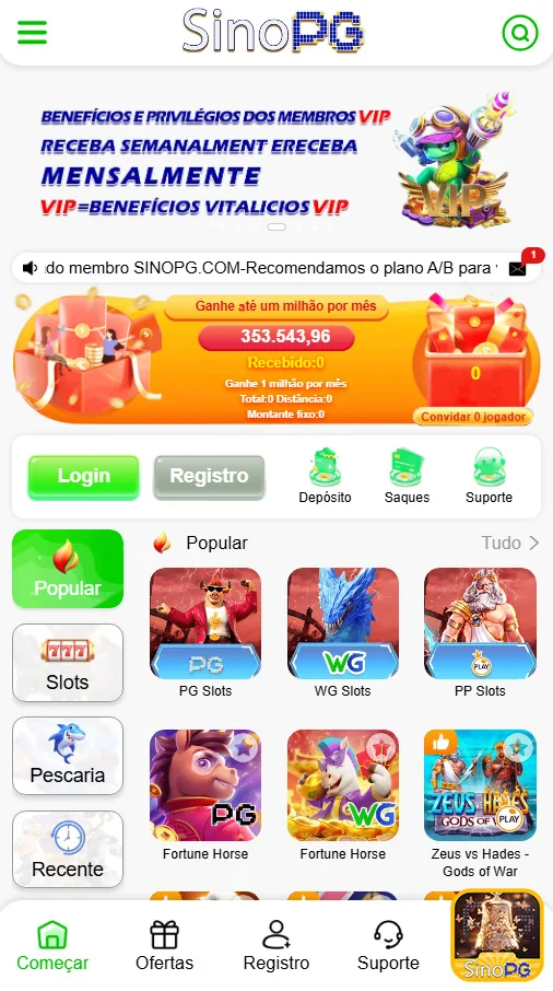 Pessoa usando o aplicativo Sinopg com depósitos pequenos